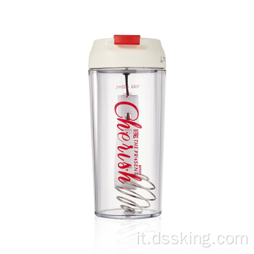 300 ml Nuovo design BOTTO ACQUA PLASTICA Logo personalizzato per sport NASTALE Acqua di lusso vintage di lusso con paglia